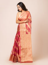 KAVVYA SOFT & LIGHT WEIGHT PINK ORGANZA SILK